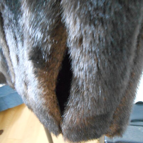 REVERSIBLE VEST-FAUX FUR-POLYESTER-GIACCA GALLERY-WOMEN'S SZ L-VINTAGE-EXC! - Picture 4 of 9